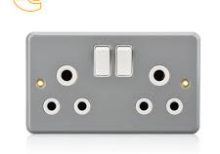 2 Gang DP switch 15A S Socket
